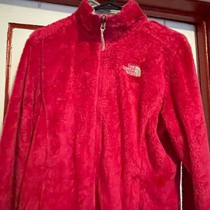 Hot pink north face jacket